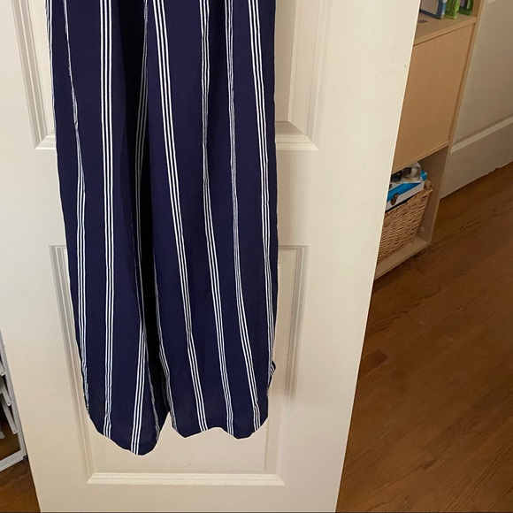 Navy & White Stripped Jumpsuit - Picture 8 of 10